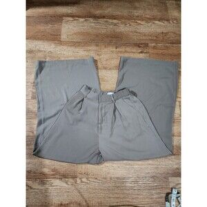 Tronjori Pants Women Extra Small XS Mocha Brown High Waisted Wide Leg Polyester